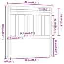 sengegærde 106x4x100 cm massivt fyrretræ grå - xlshop.dk