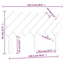 sengegærde 151,5x3x81 cm massivt fyrretræ - xlshop.dk