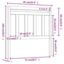 sengegærde 81x4x100 cm massivt fyrretræ grå - xlshop.dk