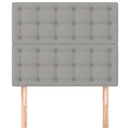 sengegavl lysegrå 100x5x118/128 cm stof - xlshop.dk