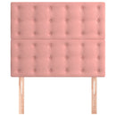 sengegavl lyserød 80x5x118/128 cm fløjl - xlshop.dk