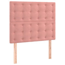 sengegavl lyserød 80x5x118/128 cm fløjl - xlshop.dk