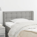 sengegavl med kanter 103x16x78/88 cm stof lysegrå - xlshop.dk