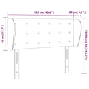 sengegavl med kanter 103x23x78/88 cm kunstlæder cappuccino - xlshop.dk