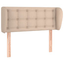 sengegavl med kanter 103x23x78/88 cm kunstlæder cappuccino - xlshop.dk