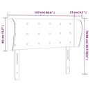 sengegavl med kanter 103x23x78/88 cm kunstlæder hvid - xlshop.dk
