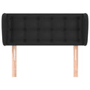 sengegavl med kanter 103x23x78/88 cm kunstlæder sort - xlshop.dk