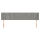 sengegavl med kanter 163x16x78/88 cm fløjl lysegrå - xlshop.dk