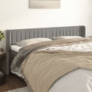 sengegavl med kanter 163x16x78/88 cm fløjl lysegrå - xlshop.dk