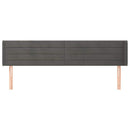 sengegavl med kanter 163x16x78/88 cm fløjl mørkegrå - xlshop.dk