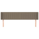 sengegavl med kanter 163x16x78/88 cm stof gråbrun - xlshop.dk