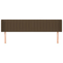 sengegavl med kanter 163x16x78/88 cm stof mørkebrun - xlshop.dk