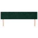 sengegavl med kanter 183x16x78/88 cm fløjl mørkegrøn - xlshop.dk