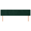 sengegavl med kanter 203x16x78/88 cm fløjl mørkegrøn - xlshop.dk