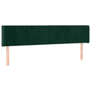 sengegavl med kanter 203x16x78/88 cm fløjl mørkegrøn - xlshop.dk