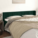 sengegavl med kanter 203x16x78/88 cm fløjl mørkegrøn - xlshop.dk