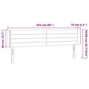 sengegavl med kanter 203x16x78/88 cm fløjl sort - xlshop.dk