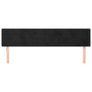 sengegavl med kanter 203x16x78/88 cm fløjl sort - xlshop.dk