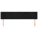 sengegavl med kanter 203x16x78/88 cm fløjl sort - xlshop.dk