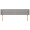 sengegavl med kanter 203x16x78/88 cm stof lysegrå - xlshop.dk