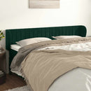 sengegavl med kanter 203x23x78/88 cm fløjl mørkegrøn - xlshop.dk