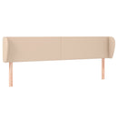 sengegavl med kanter 203x23x78/88 cm kunstlæder cappuccino - xlshop.dk