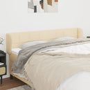 sengegavl med kanter 203x23x78/88 cm stof cremefarvet - xlshop.dk