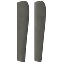sengegavl med kanter 83x23x118/128 cm fløjl mørkegrå - xlshop.dk