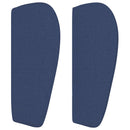 sengegavl med kanter 83x23x78/88 cm stof blå - xlshop.dk
