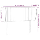 sengegavl med kanter 83x23x78/88 cm stof blå - xlshop.dk