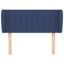 sengegavl med kanter 83x23x78/88 cm stof blå - xlshop.dk
