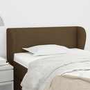 sengegavl med kanter 83x23x78/88 cm stof mørkebrun - xlshop.dk