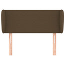 sengegavl med kanter 83x23x78/88 cm stof mørkebrun - xlshop.dk