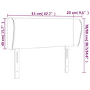 sengegavl med kanter 83x23x78/88 cm stof mørkebrun - xlshop.dk