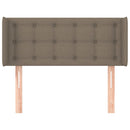 sengegavl med kanter 93x16x78/88 cm stof gråbrun - xlshop.dk