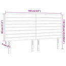 sengegavl med LED-lys 160x5x118/128 cm fløjl mørkegrå - xlshop.dk