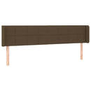 sengegavl med LED-lys 163x16x78/88 cm stof mørkebrun - xlshop.dk