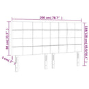 sengegavl mørkeblå 200x5x118/128 cm fløjl - xlshop.dk