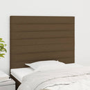sengegavl mørkebrun 80x5x118/128 cm stof - xlshop.dk