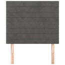 sengegavl mørkegrå 80x5x118/128 cm fløjl - xlshop.dk