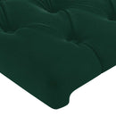 sengegavl mørkegrøn 100x7x118/128 cm fløjl - xlshop.dk