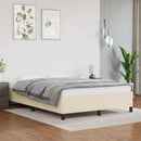 sengeramme 140x200 cm kunstlæder cremefarvet - xlshop.dk