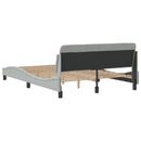 sengeramme Dover 137x190 cm fløjl lysegrå - xlshop.dk