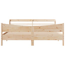 sengeramme med sengegavl 200x200 cm massivt fyrretræ - xlshop.dk