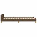 Sengeramme uden madras Mørkebrun 80x200 cm Stof - xlshop.dk