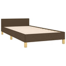 Sengeramme uden madras Mørkebrun 80x200 cm Stof - xlshop.dk