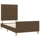 Sengeramme uden madras Mørkebrun 80x200 cm Stof - xlshop.dk