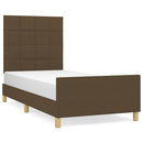 Sengeramme uden madras Mørkebrun 80x200 cm Stof - xlshop.dk