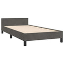 Sengeramme uden madras Mørkegrå 80x200 cm Fløjl - xlshop.dk