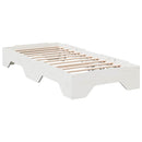 sengeramme uden madras stabelbar 90x190 cm massivt træ hvid - xlshop.dk